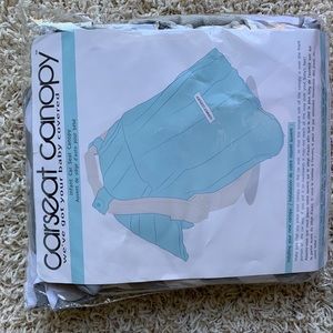 Car Seat Canopy Cover Button Gray White Chevron